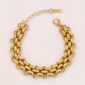 18 KT Gold Over Titanium Bracelet